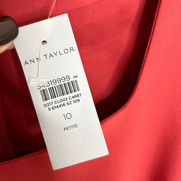 Ann Taylor Red Square Neck Dress - Picture 8 of 12